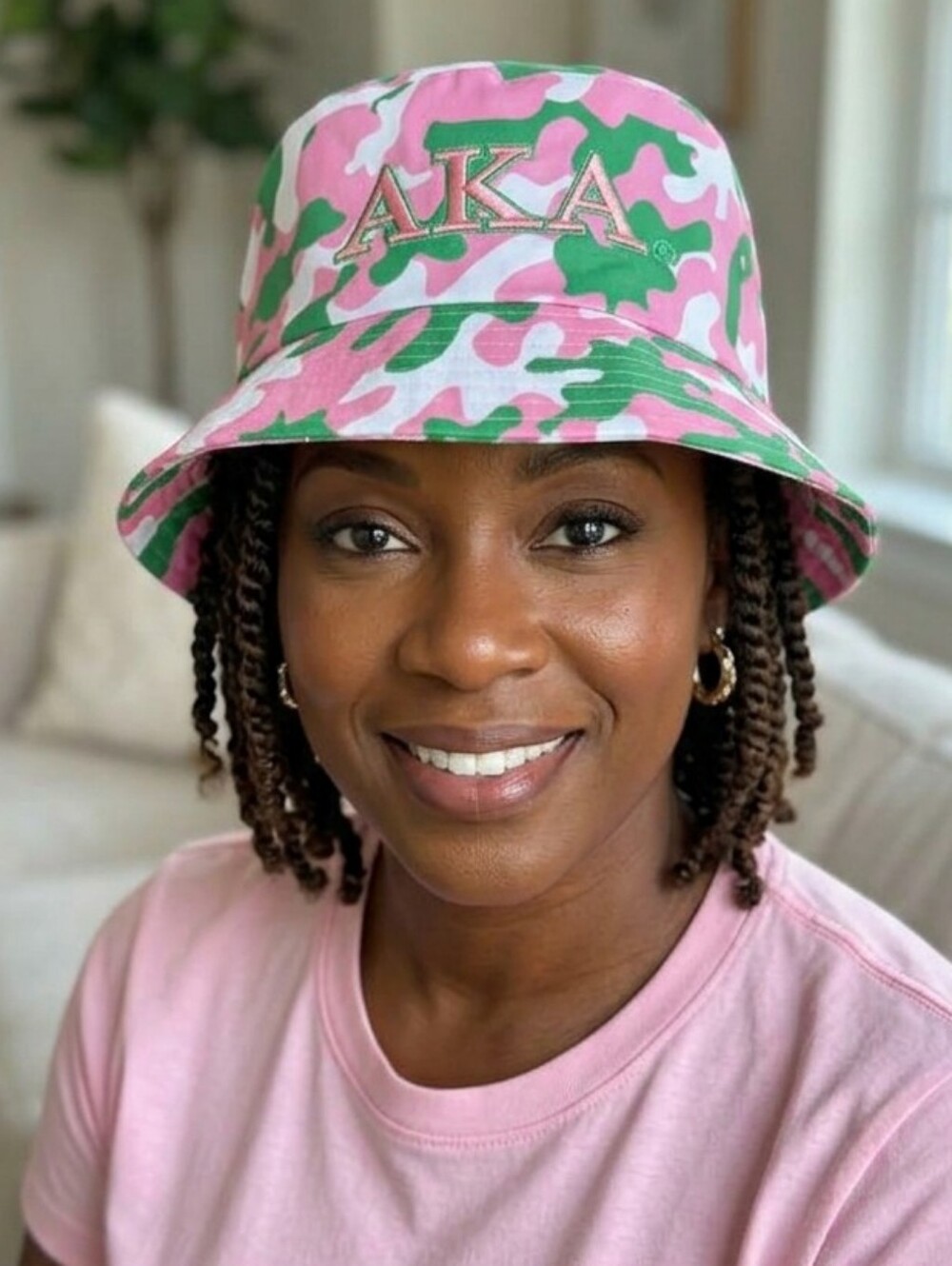 AKA (Alpha Kappa Alpha) Camo Bucket Hat